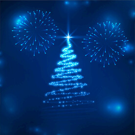 烟花效果圣诞树
