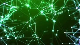 绿色数字点线科技感背景视频素材