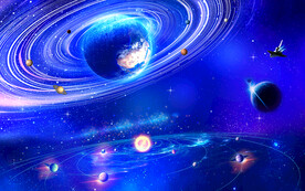 漩涡星系星空背景