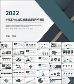 虎年年终总结汇报PPT模板