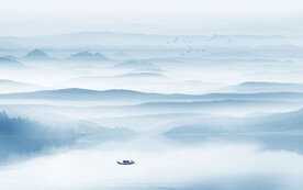 最新中式客厅山水画