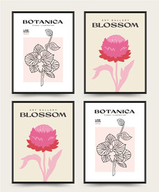 唯美简约手绘花