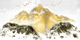 晶瓷画抽象画山水风景画