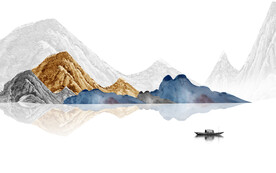 晶瓷画抽象画山水风景画