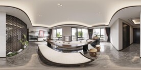 中式书房全景效果图