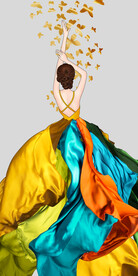 晶瓷画蝴蝶卡通美女裙子