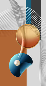 晶瓷画线条抽象画玄关