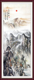 竖幅山水画