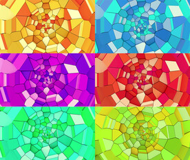 多彩玻璃图案波浪纹动画视频