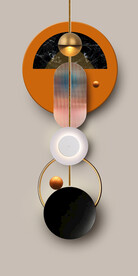 晶瓷画抽象画圆形光影画