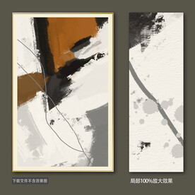 抽象油画装饰画轻奢手绘极简画