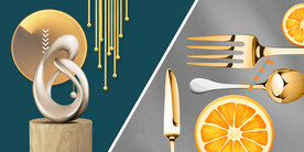 晶瓷画抽象圆球餐具橙子