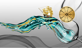 晶瓷画抽象画餐厅餐具红酒杯