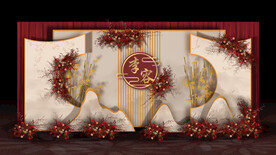 新中式婚礼迎宾区