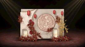 香槟色中式迎宾区