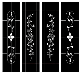 高清分层透明底推拉门打印图