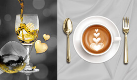 晶瓷画餐厅餐具红酒杯