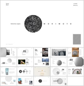 黑白极简ppt模板