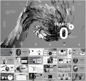 微粒体个性创意ppt模板