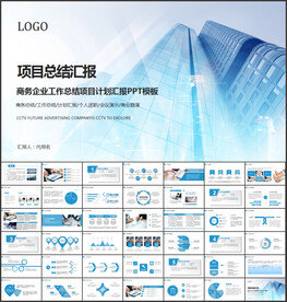 项目介绍工作总结汇报PPT模板