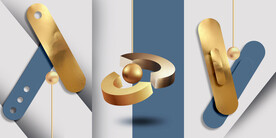 晶瓷画几何抽象图