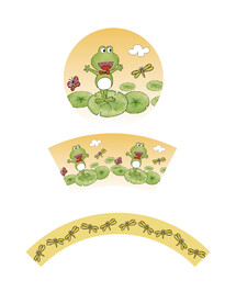 手绘儿童餐具青蛙陶瓷餐具