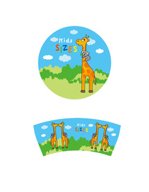 卡通长颈鹿陶瓷儿童餐具