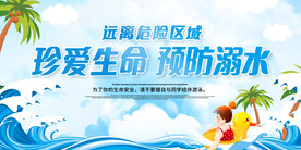预防溺水 安全知识 宣传展板 