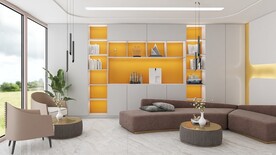 会客厅现代风格效果图展厅效果图