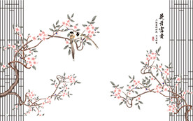 高清分层透明底推拉门打印图