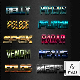 大气典雅光泽彩色特效字ASL