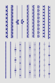 中式矢量花纹花边