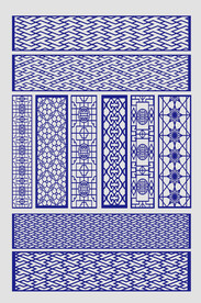 AI矢量中式窗花窗格