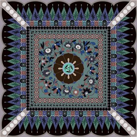 敦煌壁画397窟三兔莲花纹藻井