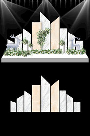 大理石婚礼现场KT板