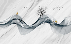 晶瓷画线条抽象画大理石纹