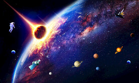 科幻星空背景墙