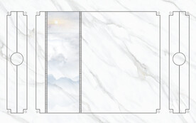 晶瓷画大理石电视背景墙