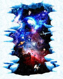 宇宙星空3D立体画地画