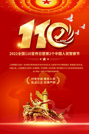 中国警察节宣传海报