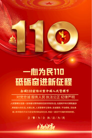红色110宣传日海报