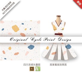 矢量抽象手绘彩色几何图案