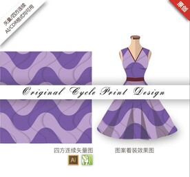 矢量简约抽象几何无缝图案