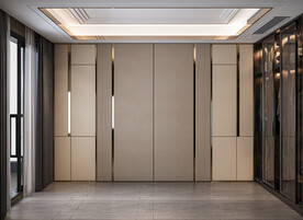 现代轻奢卧室背景墙次卧场景空景