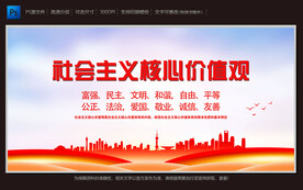 社会主义 核心价值观展板