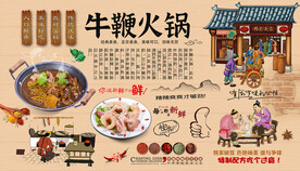 牛鞭火锅背景墙