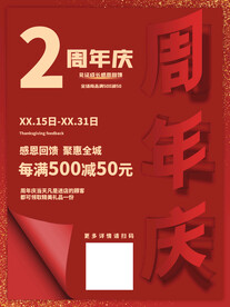 翻页周年庆海报