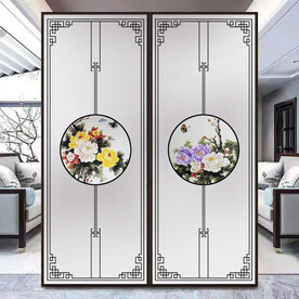 高清分层透明底屏风玻璃打印图