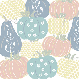 扁平风格抽象可爱南瓜底纹图案