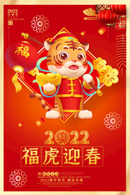 虎年吊旗海报